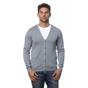 Verri Gray Cotton Men's Men's Cardigan